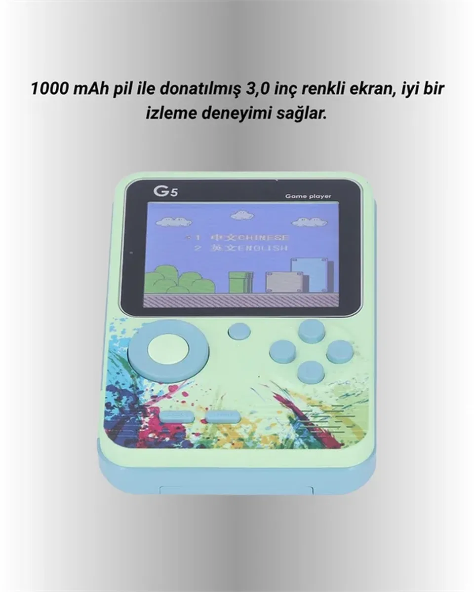 TV Bağlantılı 500 Oyunlu Mini Gameboy Konsol görsel 3