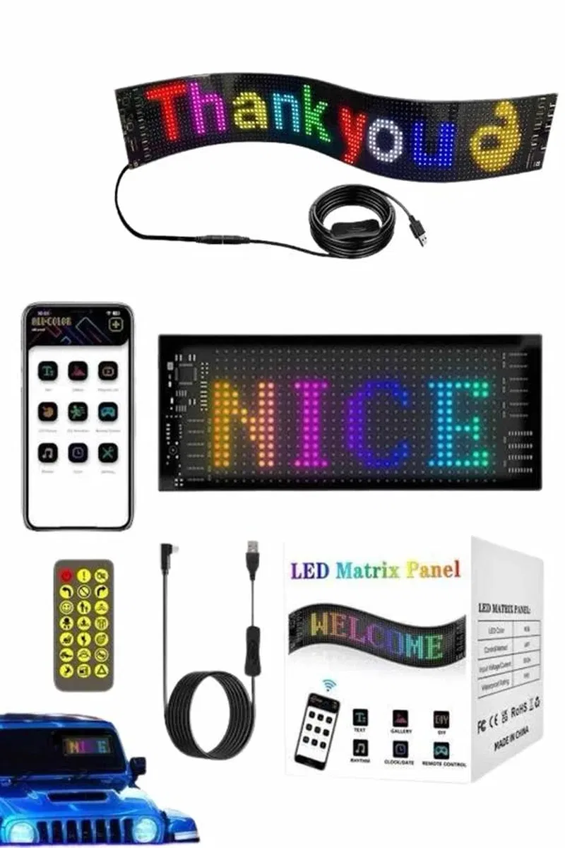 Led Ekran Matrix Panel En Büyük Boy Araba Yazısı görsel 3