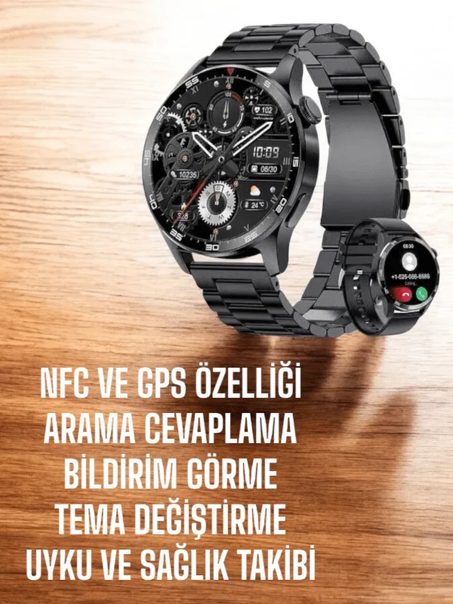 Çift Kordonlu Yüksek Çözünürlüklü Akıllı Saat Uyku İzleyici & Spor Modları görsel 3
