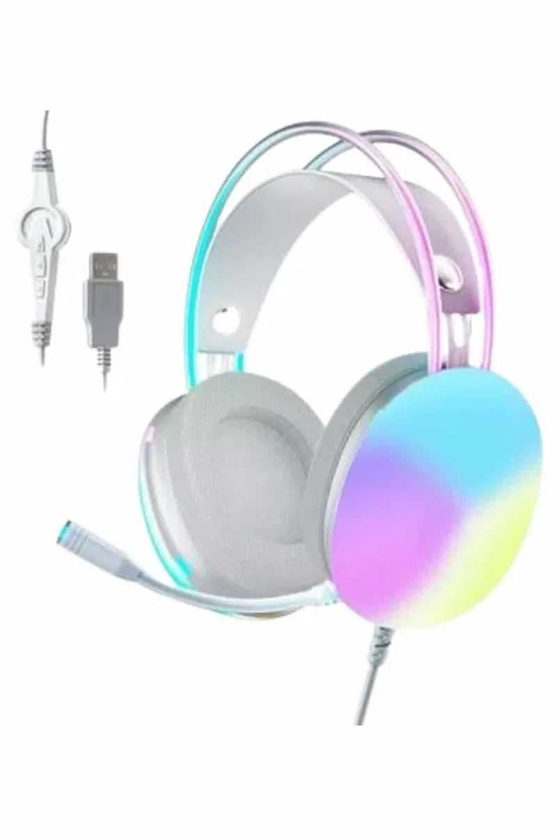 RGB Işıklı Yüksek Ses Kaliteli Kablosuz Kulak Üstü Bluetooth Kulaklık görsel 5