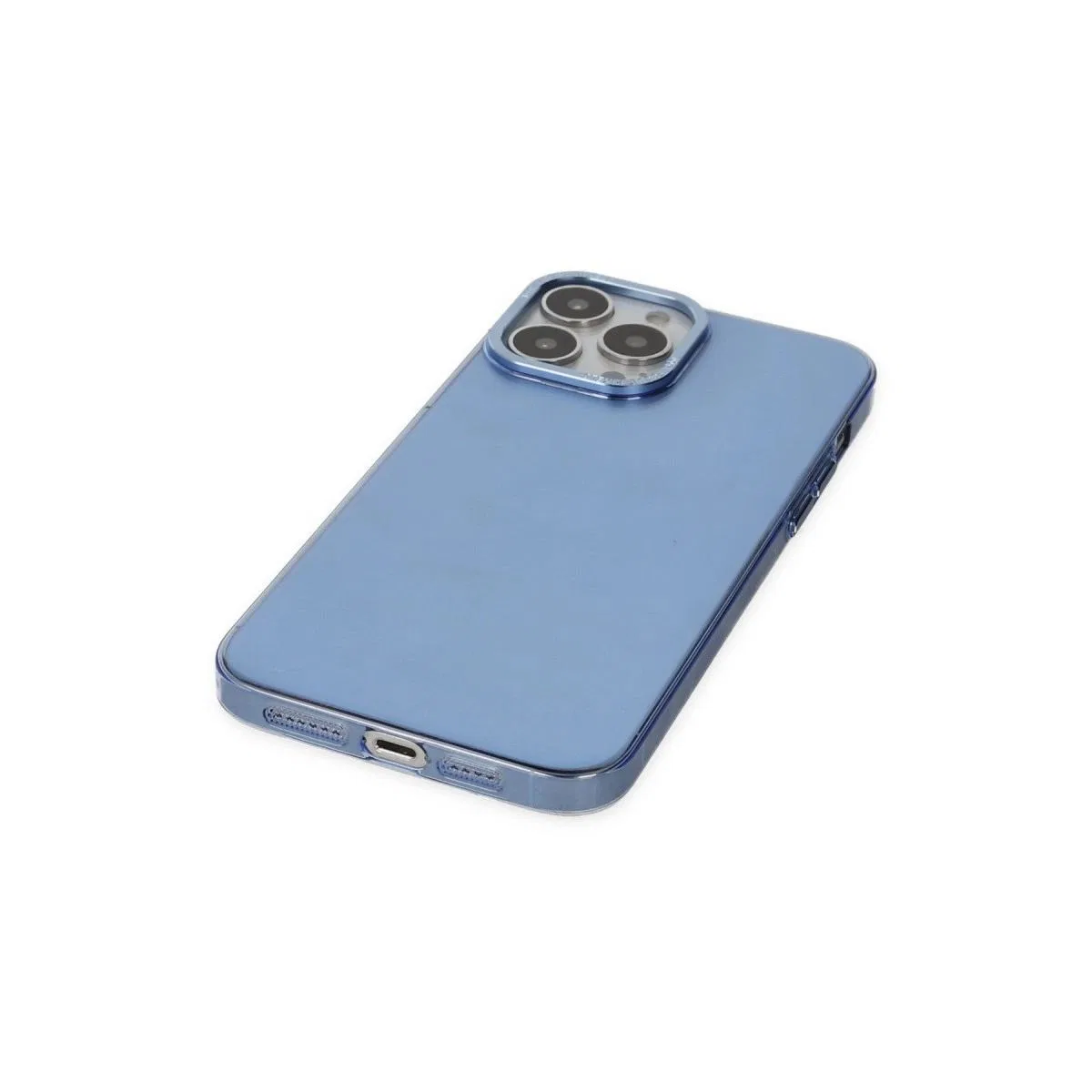 Apple İphone 13 Pro Kılıf Anka Pc Sert Metal Kapak - Mavi görsel 4