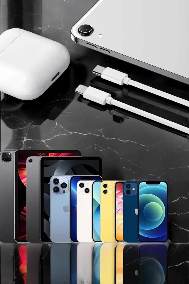 Iphone Uyumlu İOS Uyumlu Lightning Hızlı Şarj Tye C Lightning Şarj Kablosu görsel 2