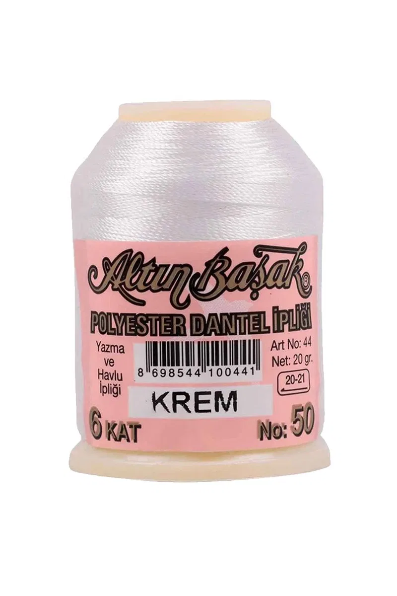 3 Adet Altınbaşak Oya ve Dantel İpi 20 gr - Royaleks - No: KREM - 790 - 430 görsel 3