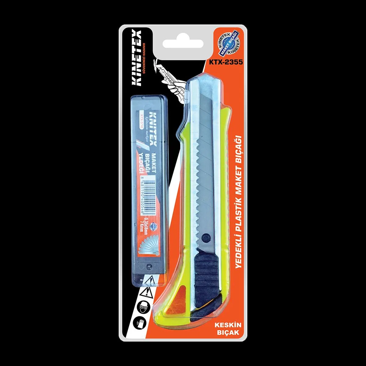 18 mm Yedekli Plastik Falçata Maket Bıçağı