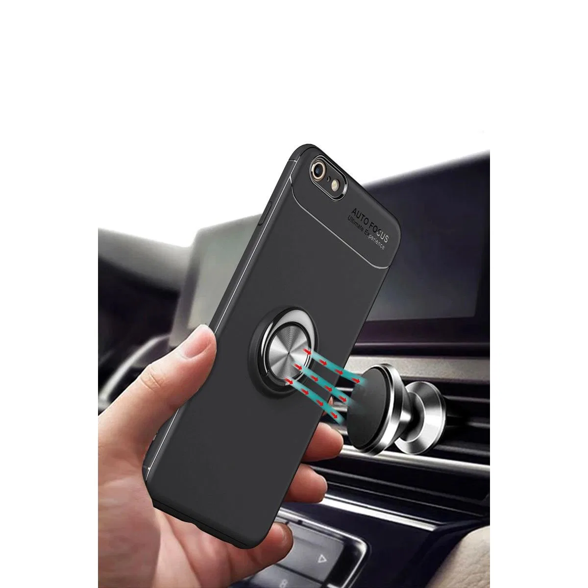 Apple İphone 6 Kılıf Range Yüzüklü Silikon - Kırmızı görsel 6