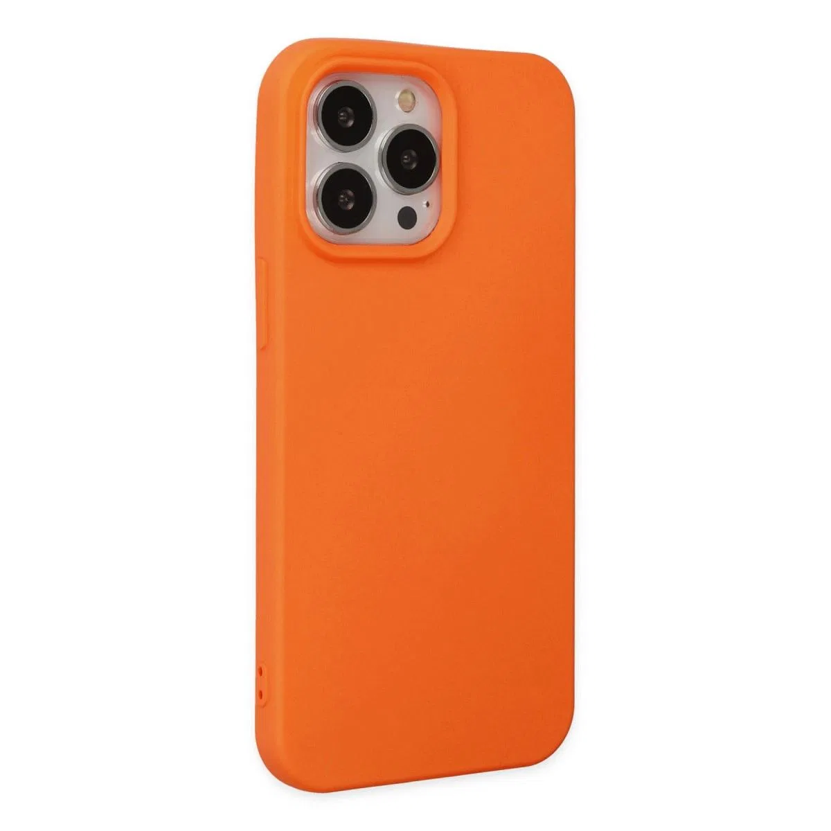 Apple İphone 14 Pro Kılıf Nano İçi Kadife Silikon - Turuncu görsel 2