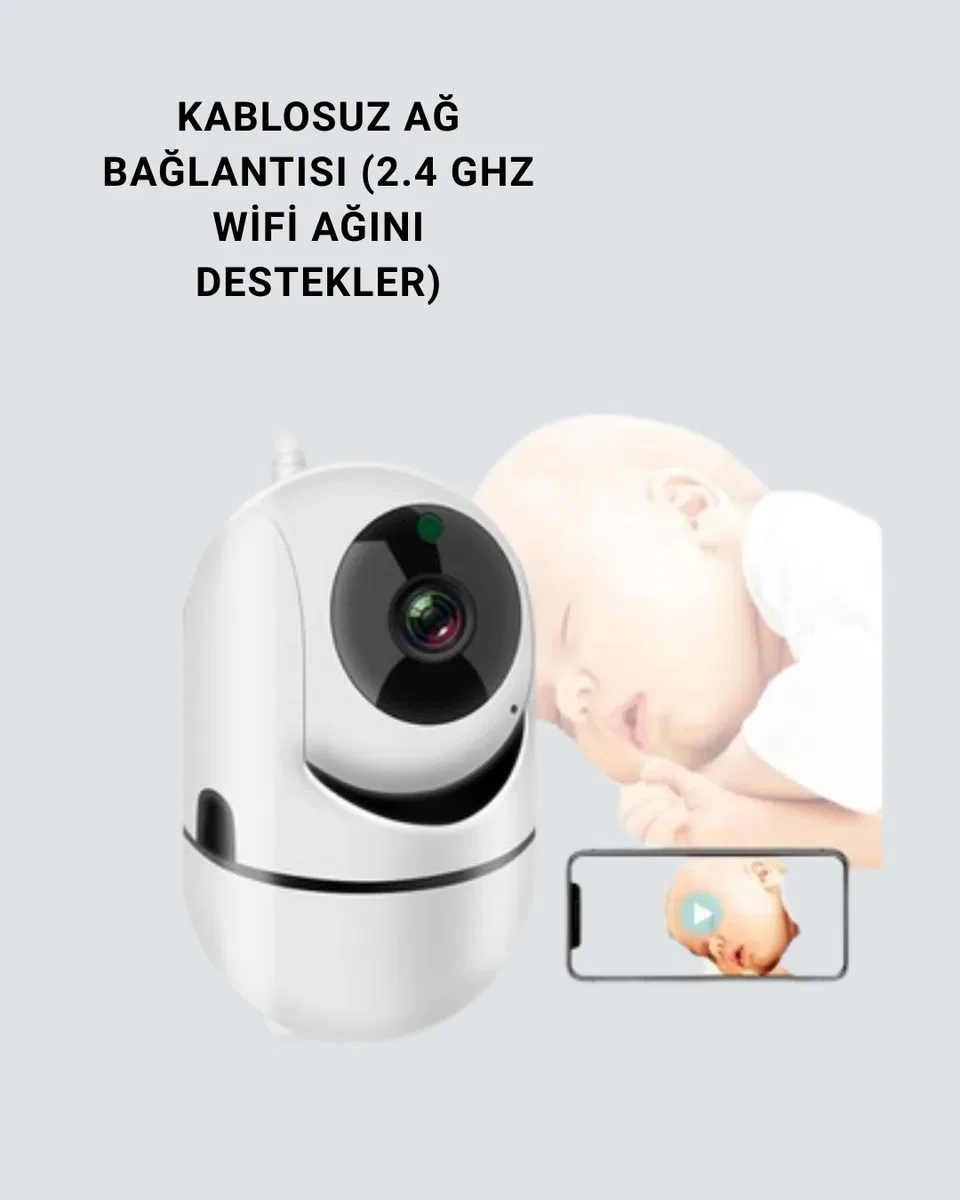 360° Dönen Akıllı WiFi Kamera – Uzaktan Kontrol ve İki Yönlü Ses Özellikli görsel 5