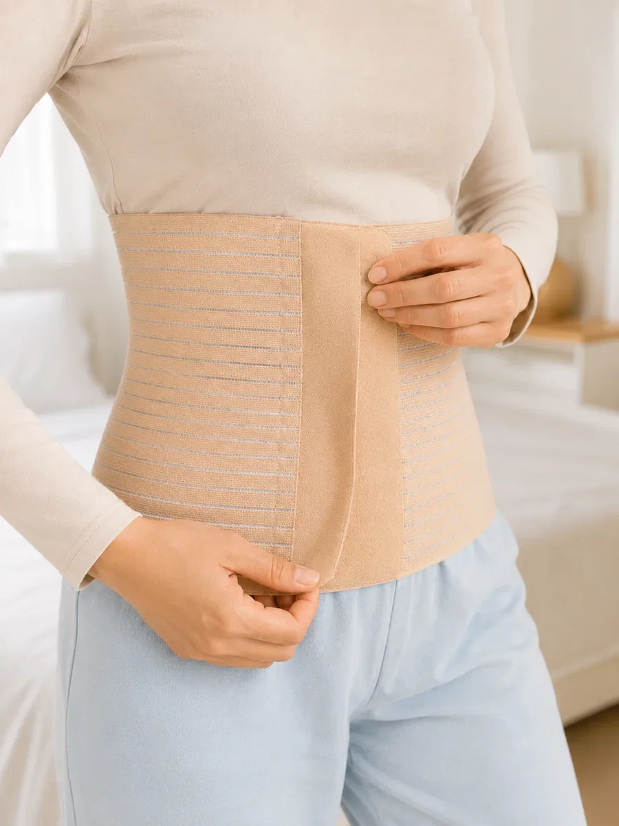 26 cm Karın Korsesi 4 Kademeli Ayarlanabilir Abdominal Bel Destek Korsesi görsel 4