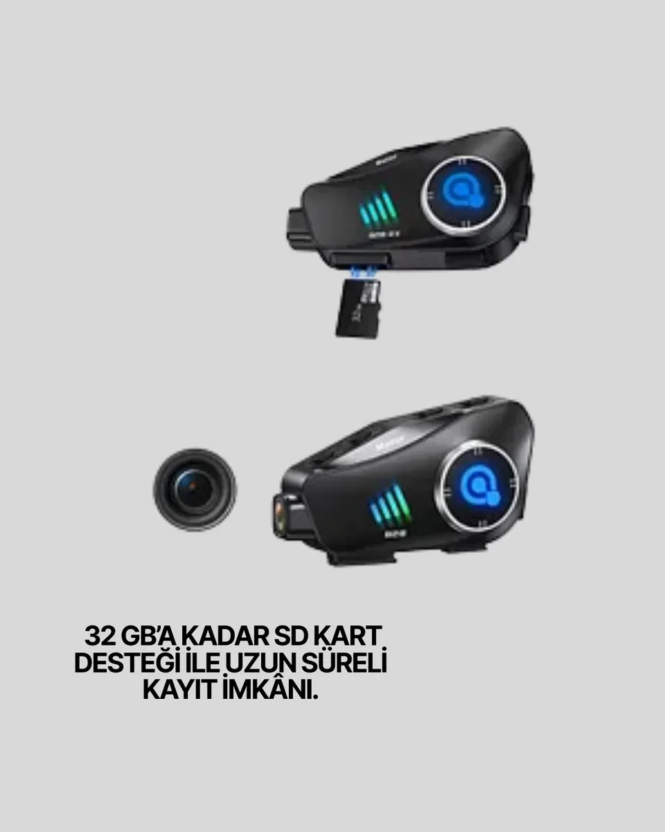 Q28 Bluetooth Kask Kulaklık 1080P Kamera Su Geçirmez Motosiklet Interkom Yeni Nesil görsel 2
