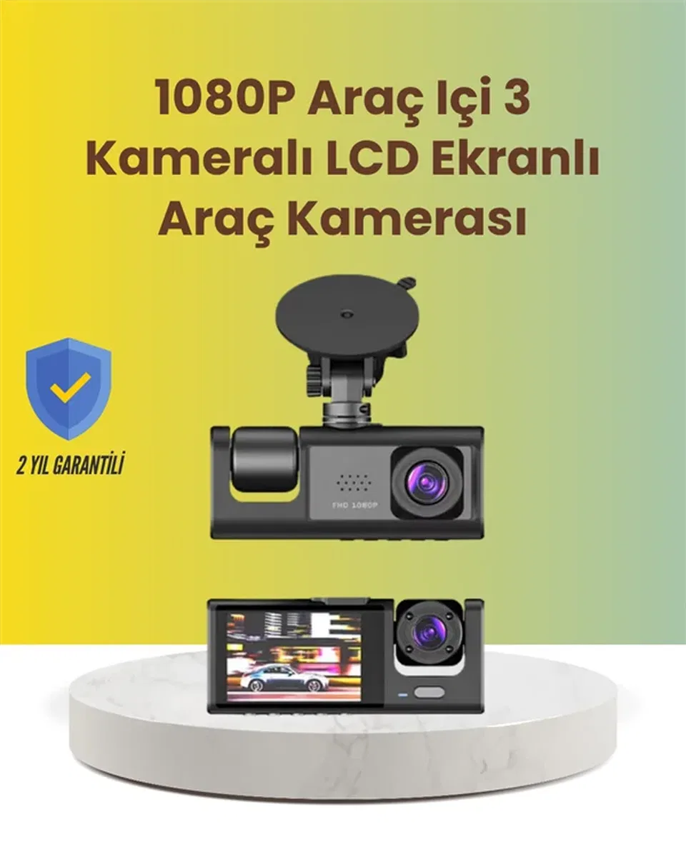 TA-01 2. 0 İnç Ekranlı 3 Klı Araç Kamerası