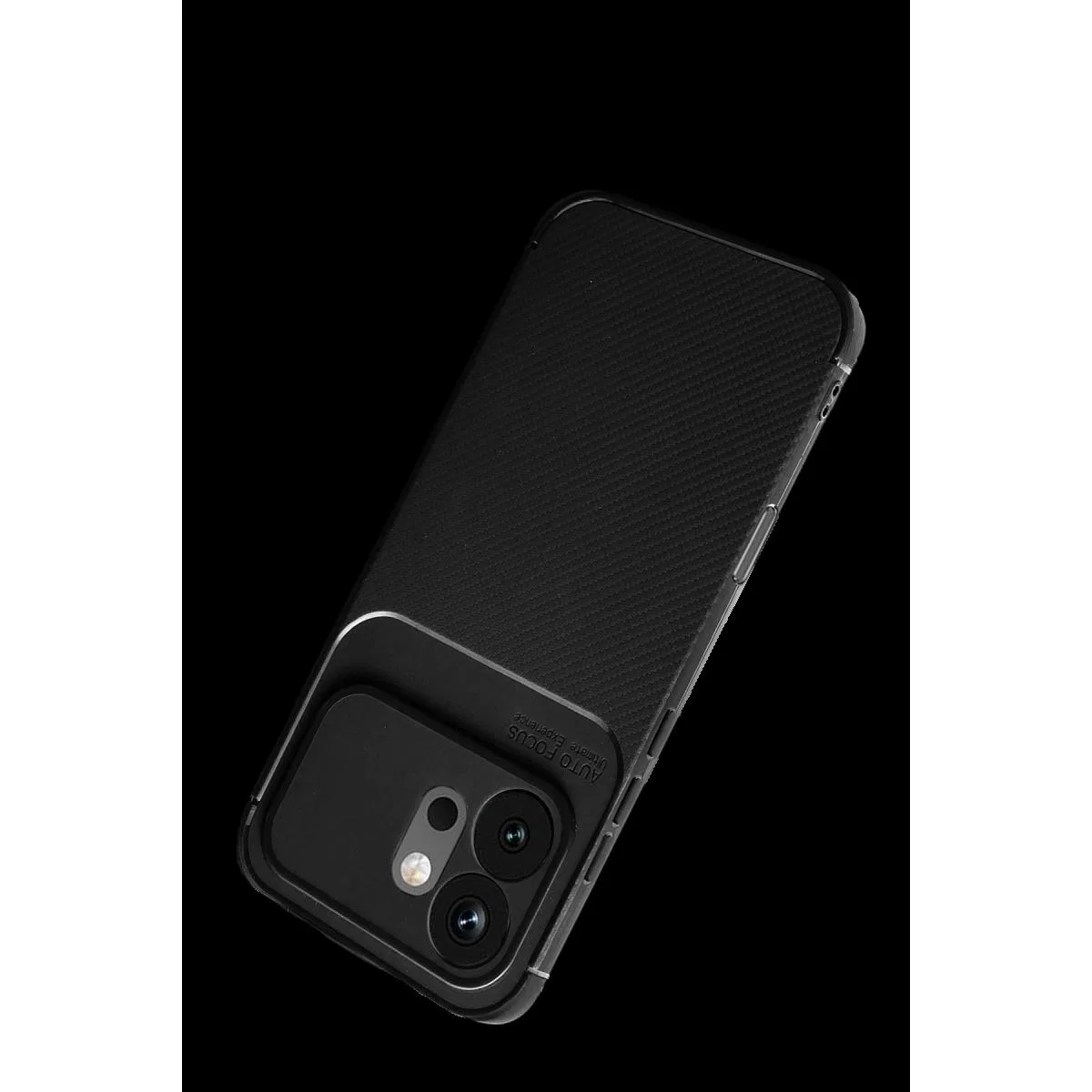 Huawei Honor 600 Auto Focus Karbon Kapak - Siyah görsel 2