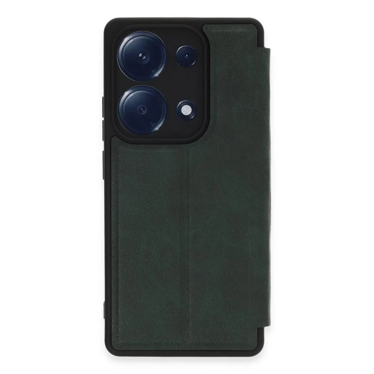 Xiaomi Redmi Note 13 Pro 4g Kılıf Flip Cover - Koyu Yeşil görsel 3