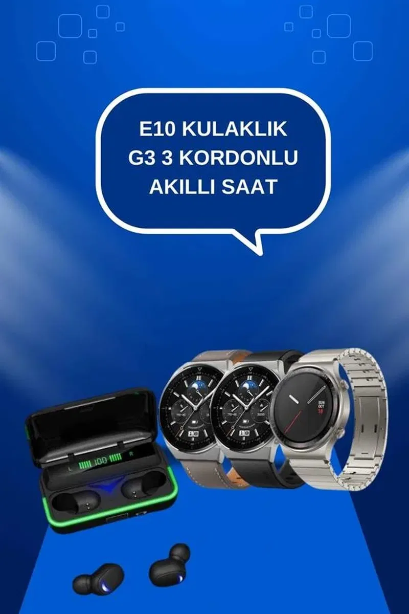 Yeni Nesil Akıllı Saat Ve Bluetooth Kulaklık Titreşim Bildirimleri Uyku Takibi görsel 5