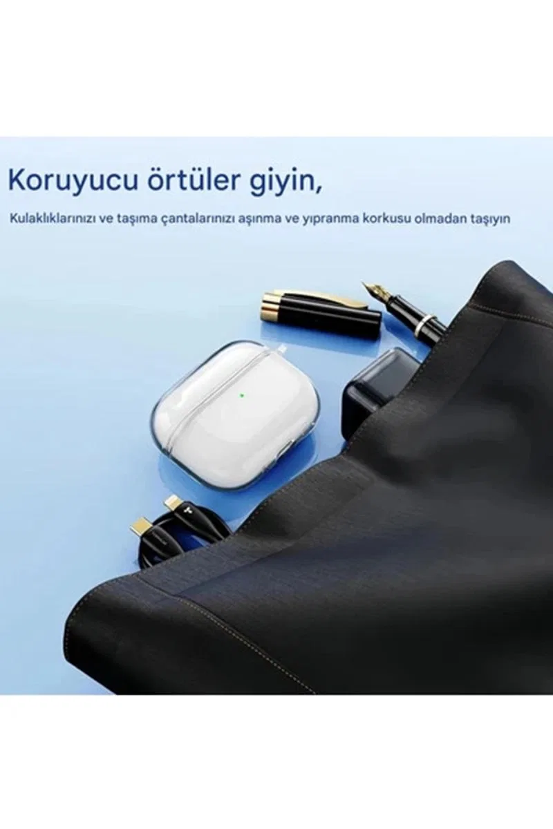 Airpods Pro 3. Nesil İle Uyumlu Şeffaf Cyrstal Clear Ultra Berrak Kılıf ( Kulaklık Değildir ) görsel 5