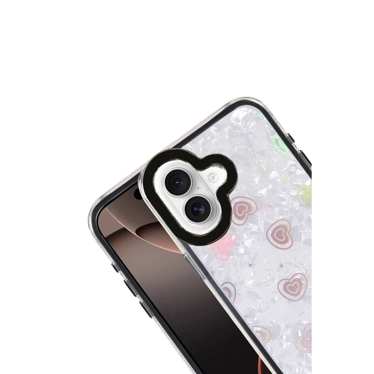 Apple İphone 16 Lumi Desenli Kapak - Siyah görsel 2