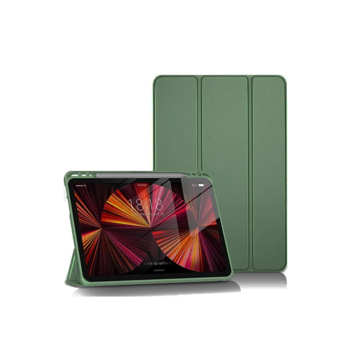 Apple İpad Pro 11 (2024) Kılıf Tablet Smart Kılıf - Koyu Yeşil