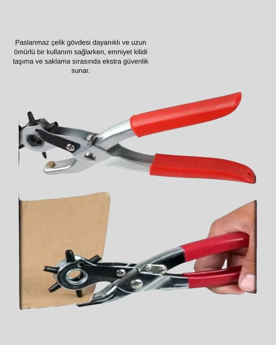 Delme Pensesi 6 Başlıklı Çok Amaçlı Paslanmaz Çelik Ergonomik görsel 4