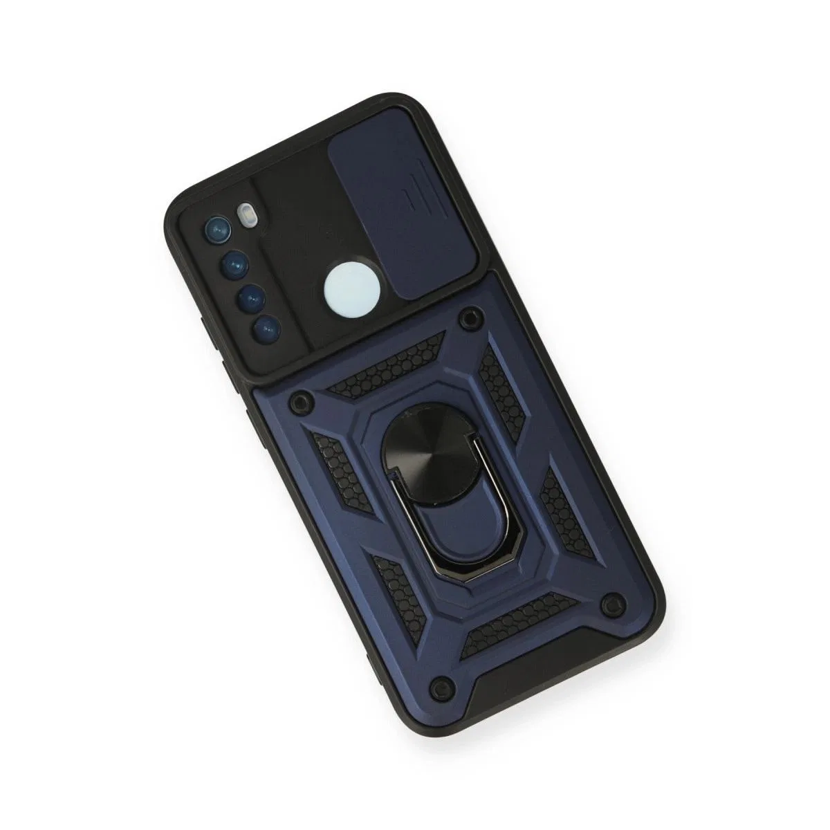 Xiaomi Redmi Note 8 Kılıf Pars Lens Yüzüklü Silikon - Lacivert görsel 3