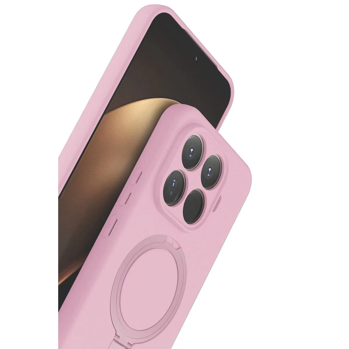 Xiaomi Mi 15t Pro Regal Magsafe Standlı Kapak - Açık Pembe görsel 3