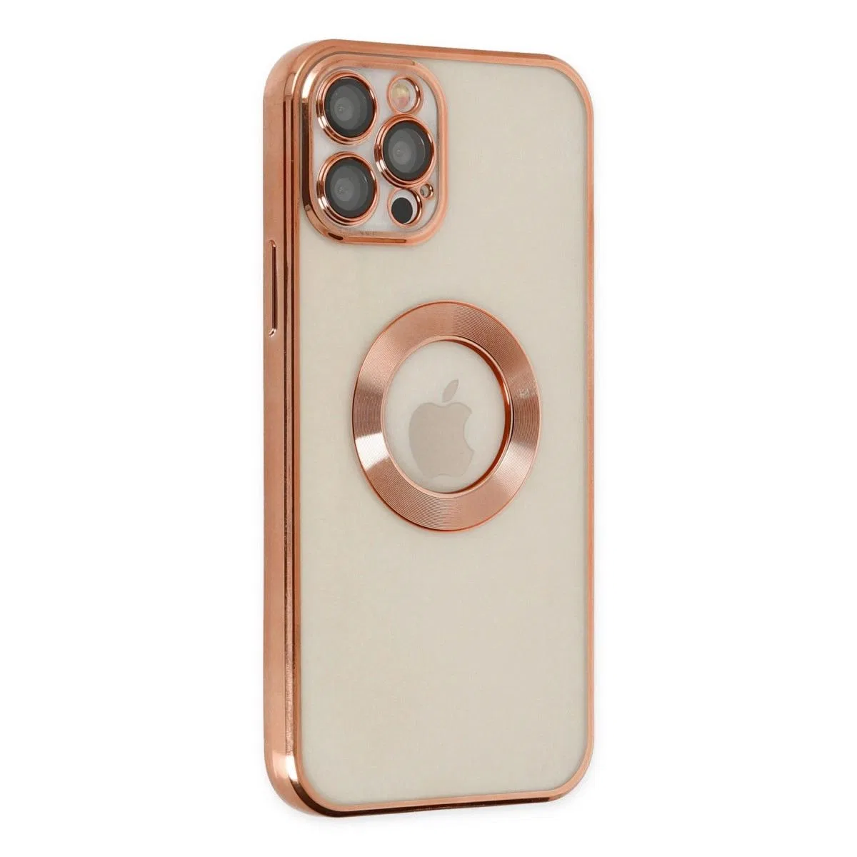Apple İphone 12 Pro Kılıf Slot Silikon - Rose Gold görsel 2