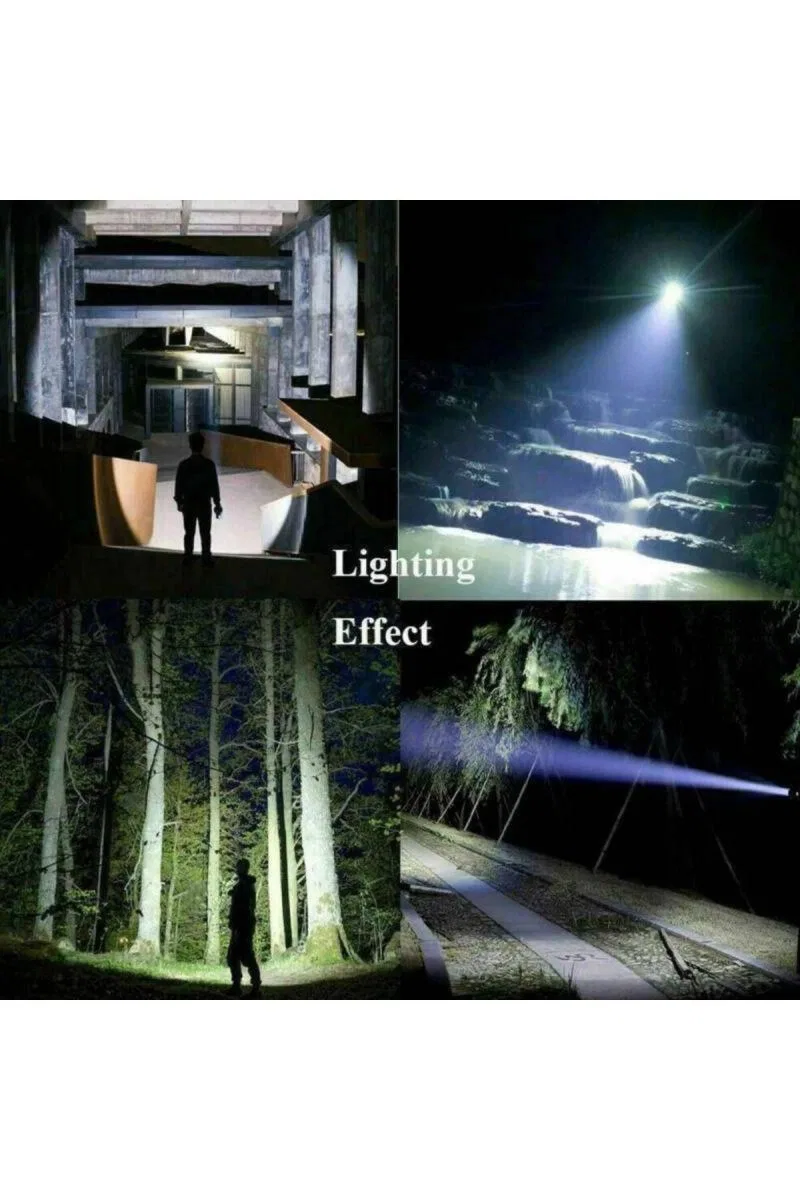 Ultra Parlak El Feneri Usb Şarj 4 Led+yan Cob Led Taktik Günlük Hayat Kamp Avcılık El Feneri görsel 7