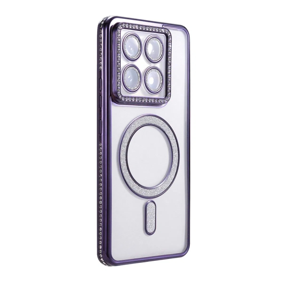 Xiaomi Mi 14t Pro Joke Simli Magneticsafe Kılıf - Derin Mor görsel 3