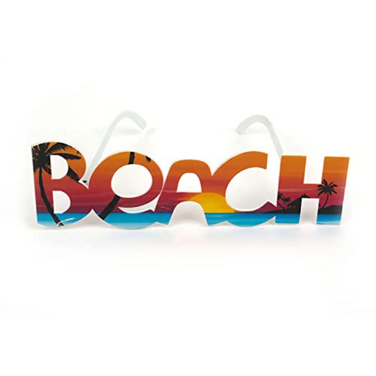 Beach Yazılı Parti Gözlüğü Yaza Merhaba Hawaii Show Gözlüğü 19x6 Cm görsel 5