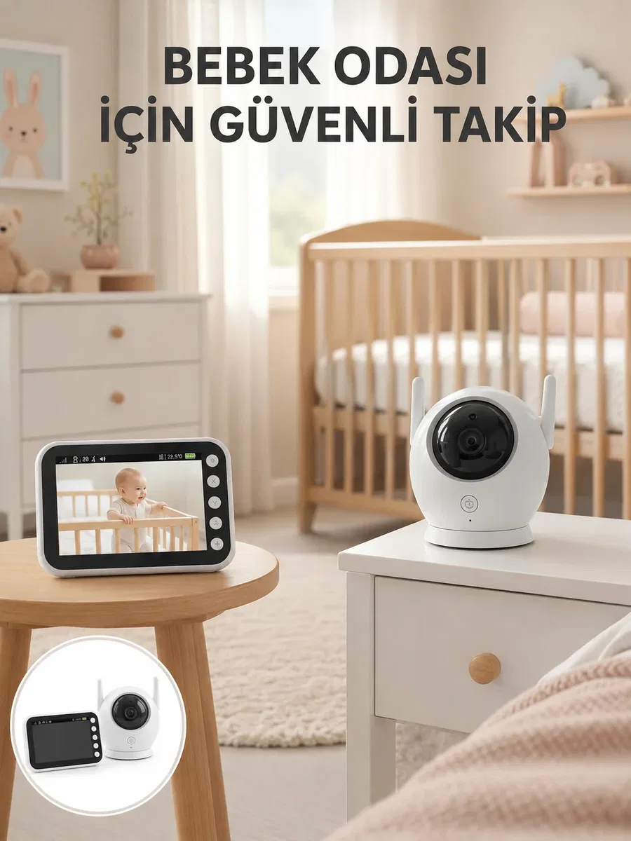 Canlı İzleme Özellikli Ortam Dinlemeli Bebek Monitörü Yeni Nesil
