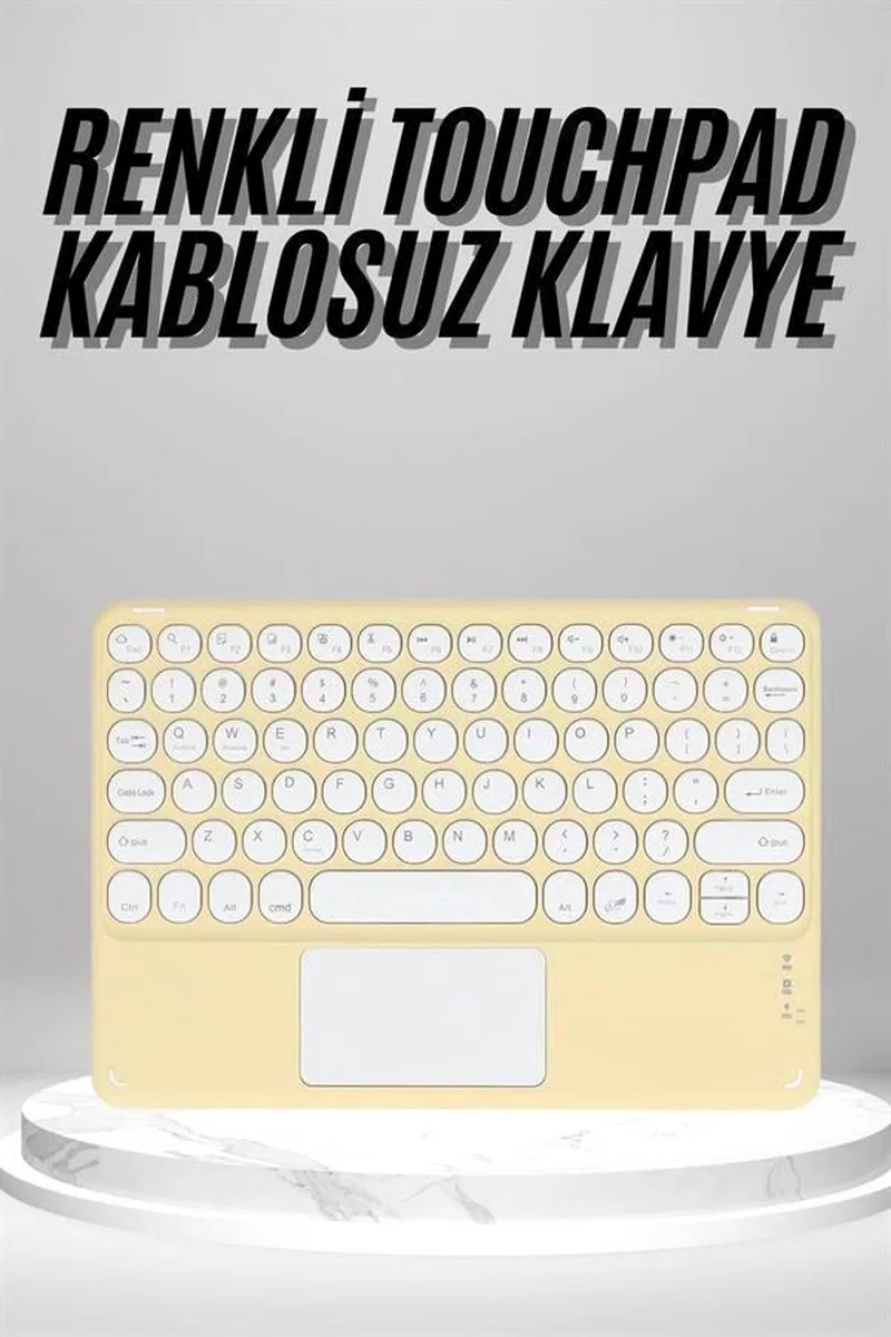 Touchpad Uyumlu Bluetooth Klavye Slim Kablosuz Wifi Q Klavye görsel 2