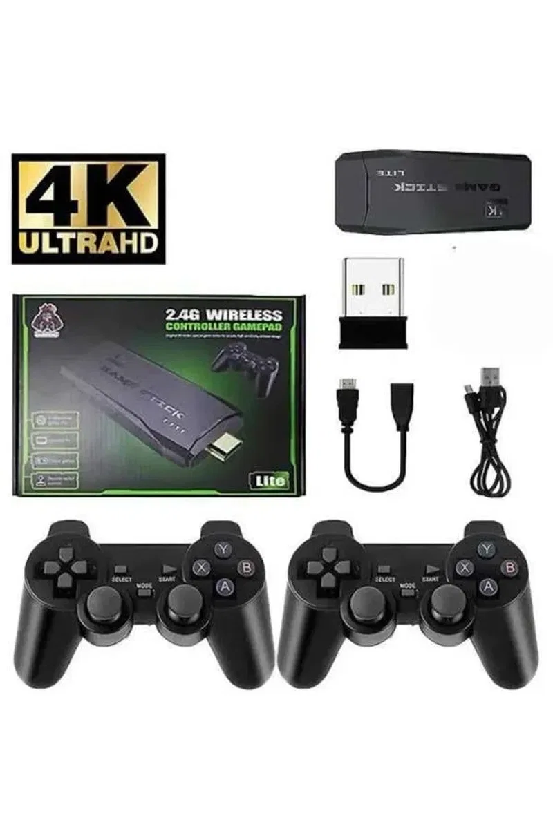 Game Stick 20000 Oyun Kablosuz Çift Kol Retro Oyunlar Game Stick Atari 2. 4g 4K görsel 5