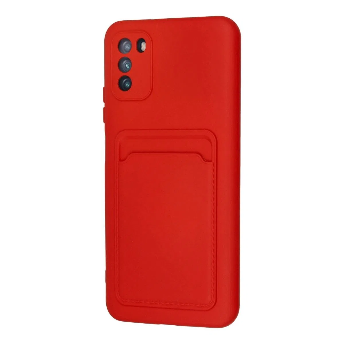 Xiaomi Pocophone M3 Kılıf Kelvin Kartvizitli Silikon - Kırmızı görsel 3
