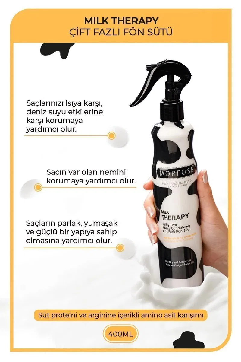 Milk Therapy Çift Fazlı Kondisyoner Fön Suyu 400 ML - mrfs görsel 2