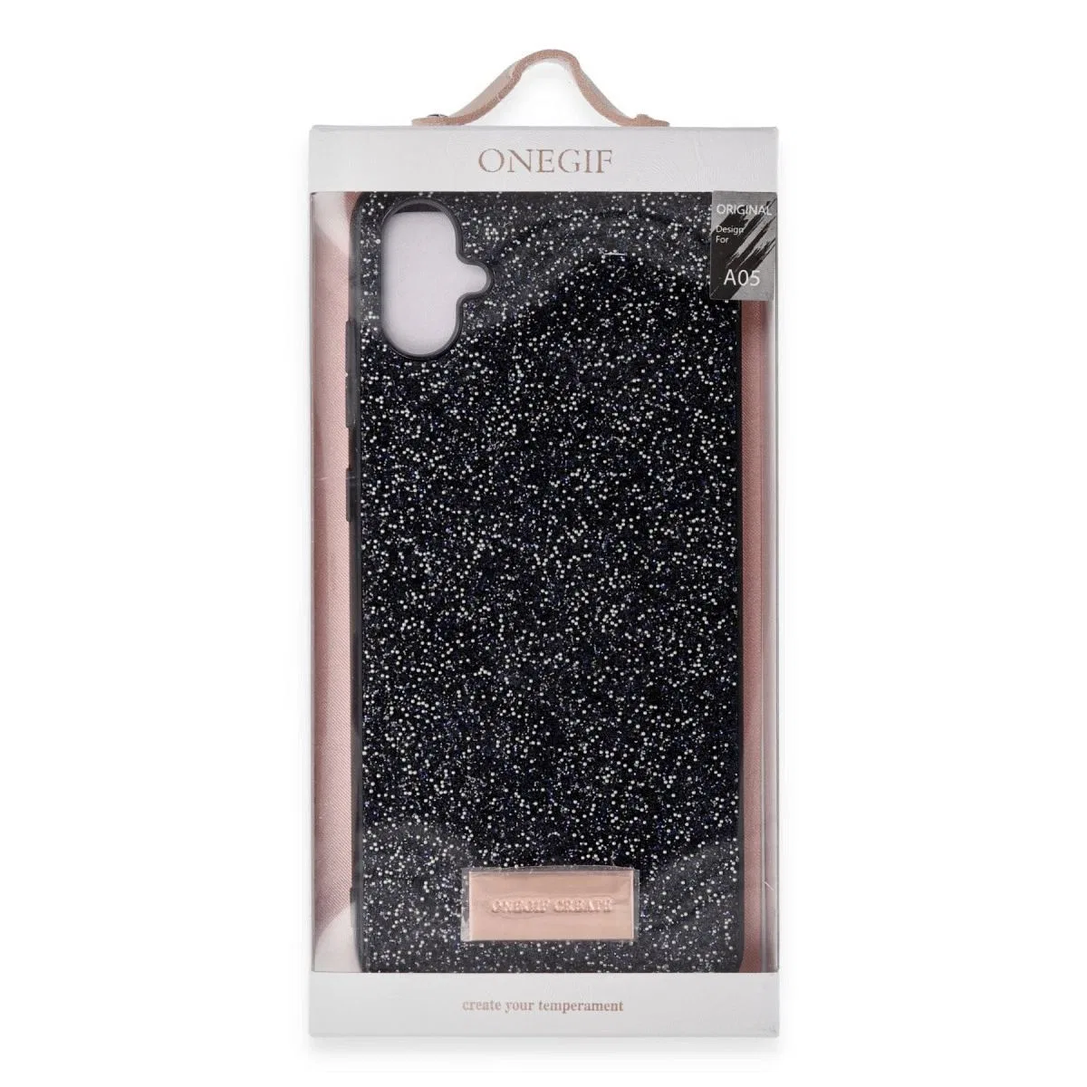 Onegif Samsung Galaxy A05 Bright Simli Kapak - Gold görsel 3