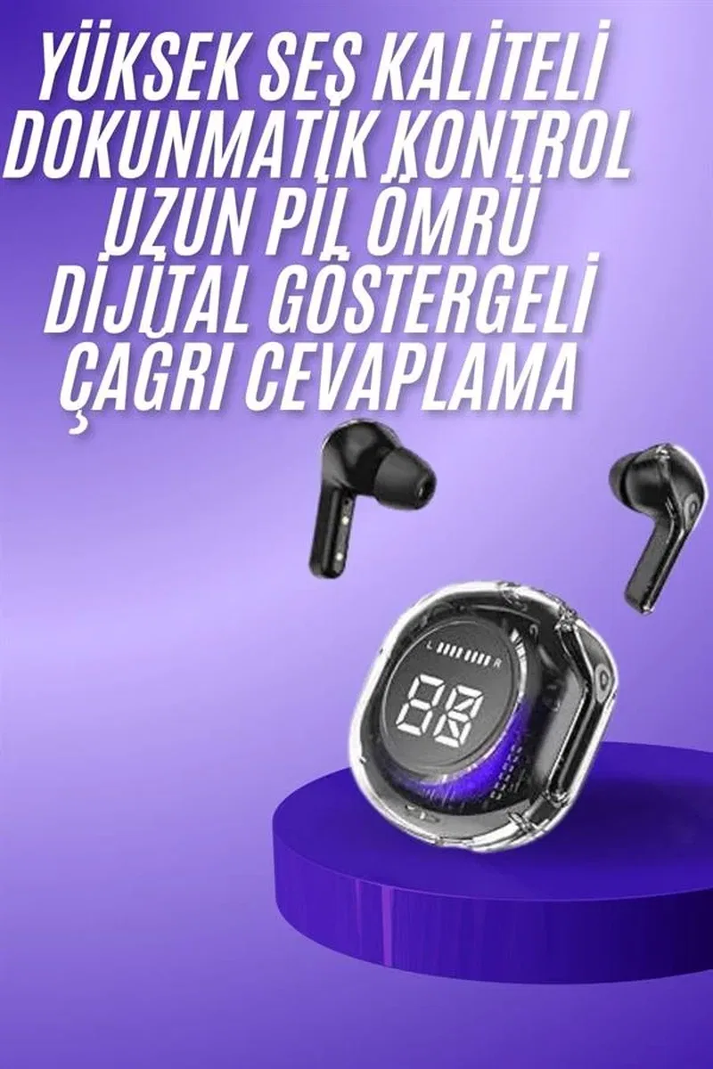 Yeni Nesil Bluetooth Kulaklık Dijital Göstergeli Dokunmatik 5. 3 Kablosuz