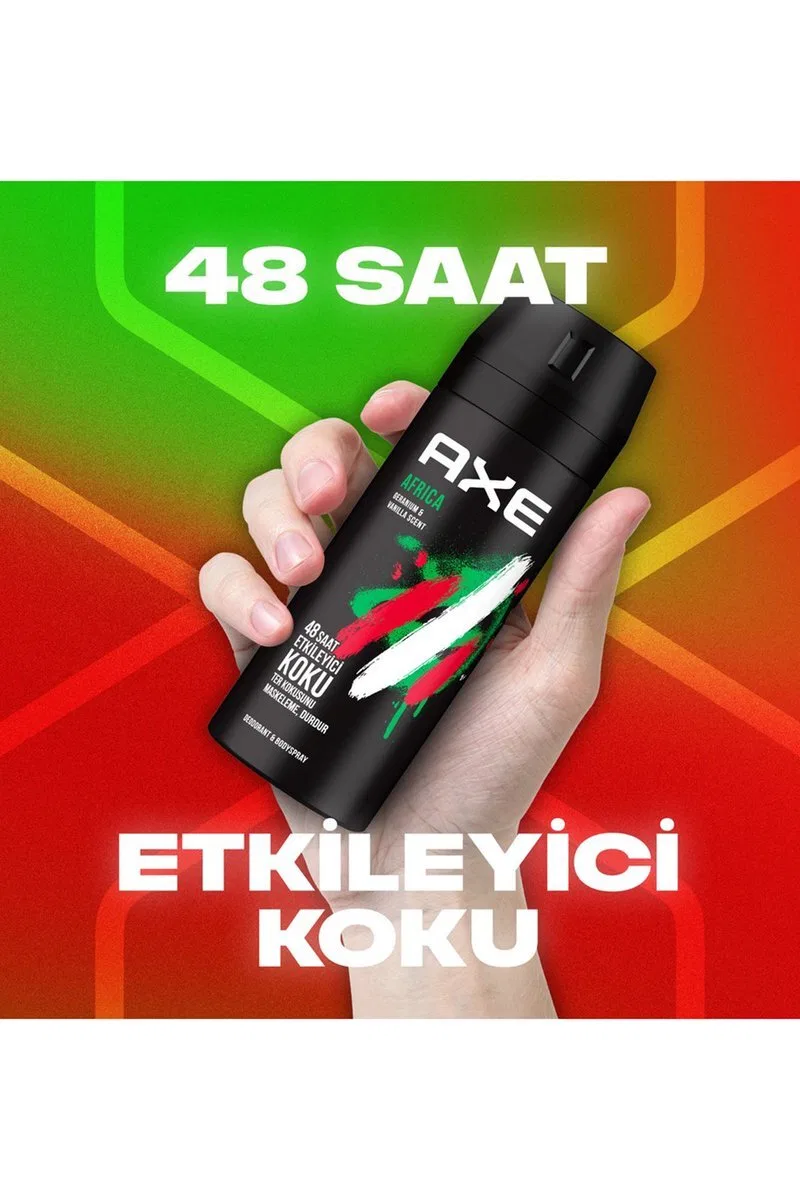 3 Adet Axe Africa Erkek Deodorant Sprey 150 ml görsel 5
