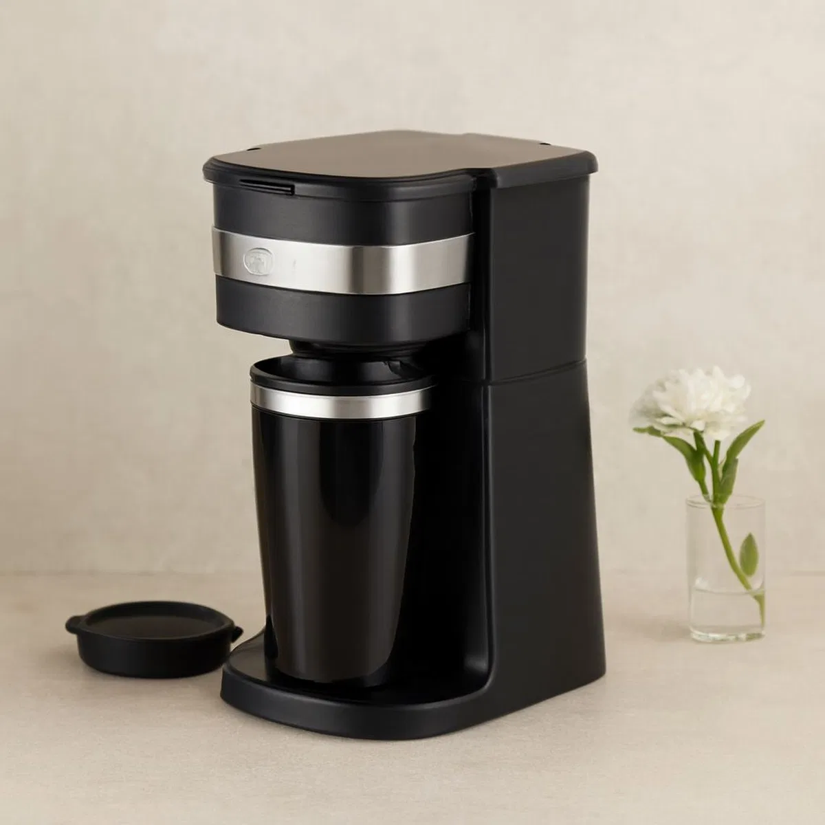 Filtre Kahve Makinesi 700W 400ml Portatif Çelik Bardak