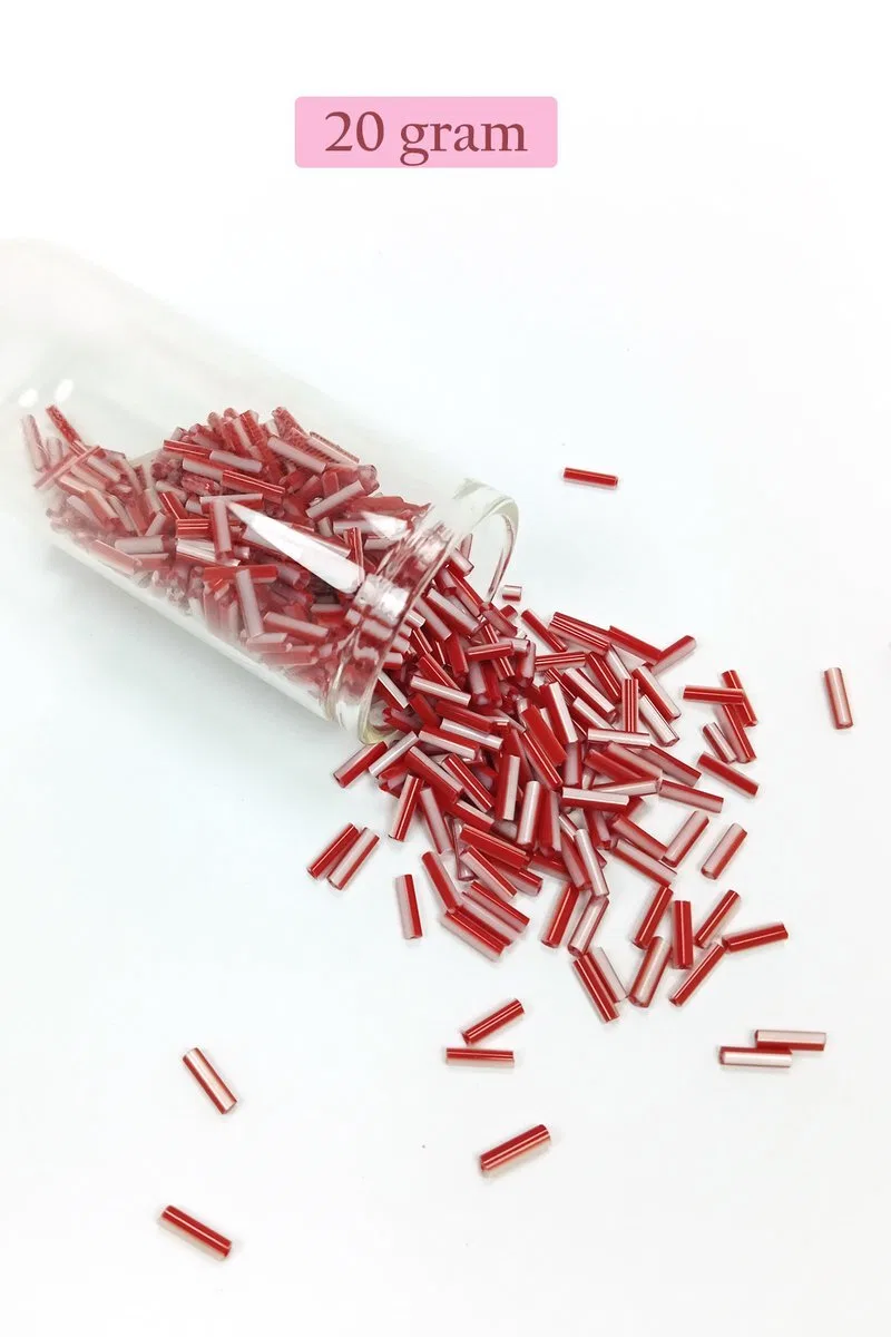 Uzun Boru Kesme Boncuk Çap 2mm Uzunluk 10 mm - 4 Renk - Toplam 80 Gram - BNC429 görsel 3