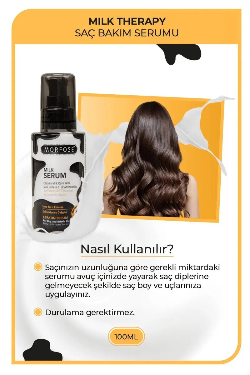Milk Therapy Kremsi Saç Serum 100 ML - Onarıcı Bakım - mrfs görsel 3