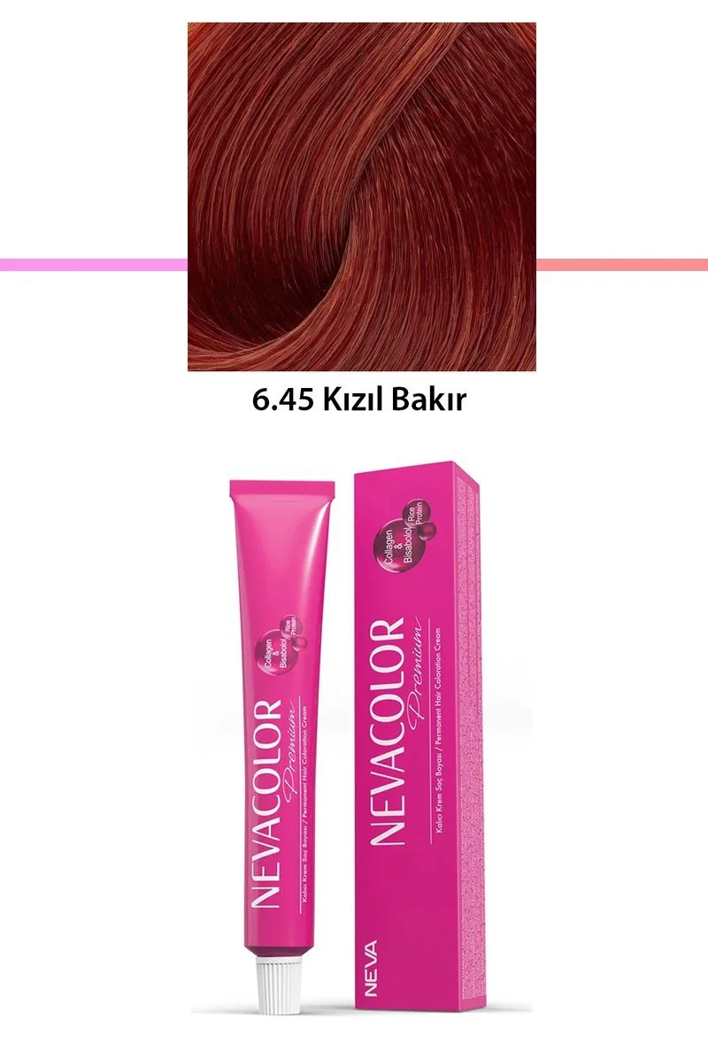 Premium 6. 45 Kızıl Bakır - Kalıcı Krem Saç Boyası 50 g Tüp