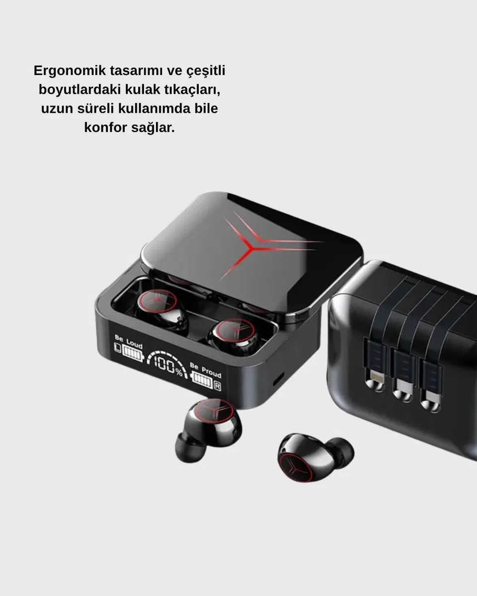 Powerbank Özellikli Bluetooth Kablosuz Kulaklık – Dokunmatik Kontrol, Uzun Pil Ömrü, Ergonomik Tasarım görsel 4
