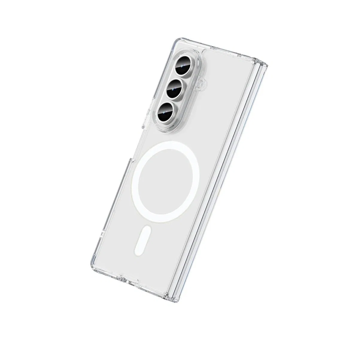 Samsung Galaxy Z Fold 7 Kılıf Magneticsafe Şeffaf Silikon - Şeffaf görsel 3