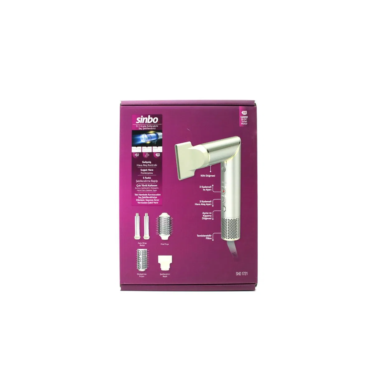 Saç Şekillendirme Cihazı SHD-1721 görsel 5