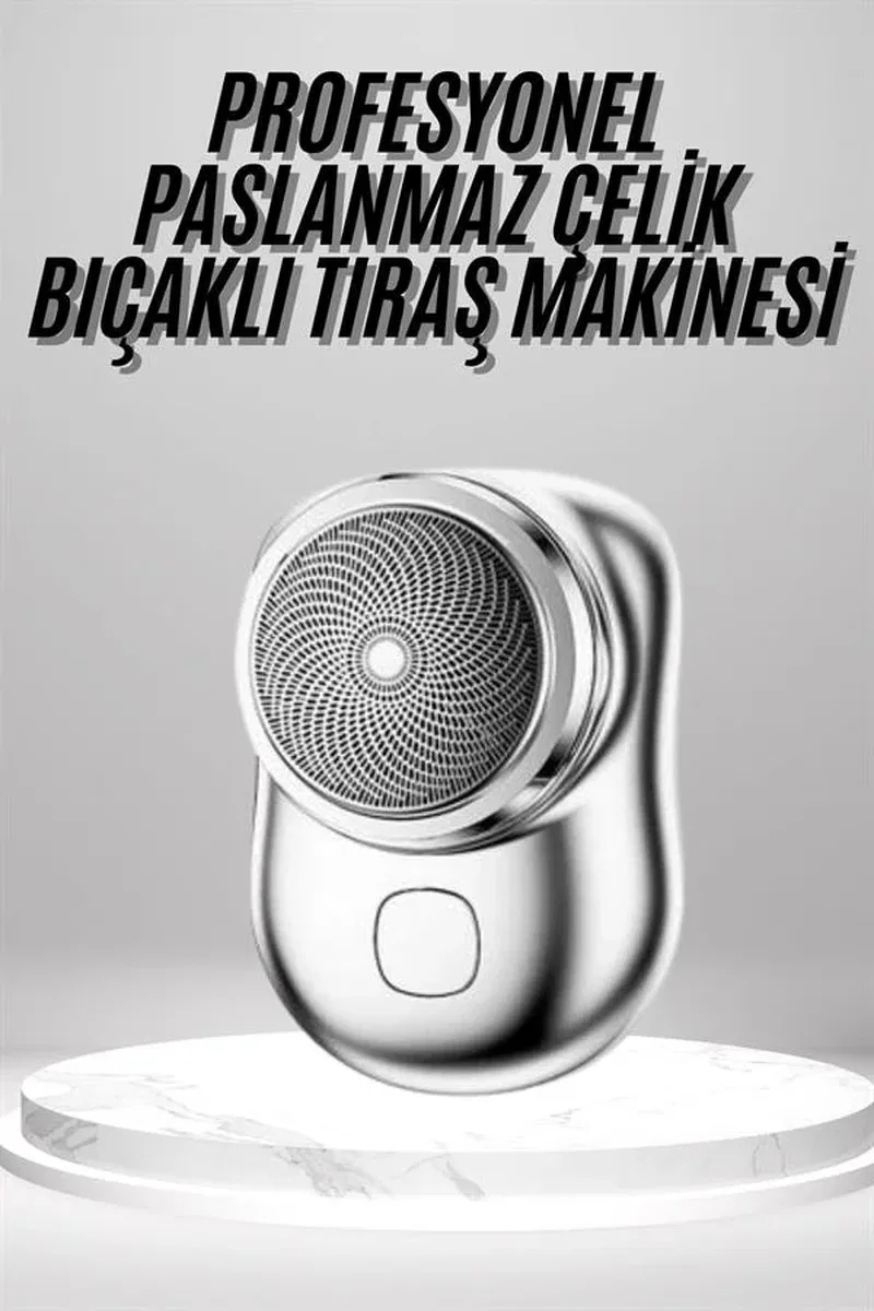 Mini Sıfır Sakal Yanak Tıraş Makinesi USB Şarjlı Sıfır Sakal Taşınabilir Korumalı görsel 2