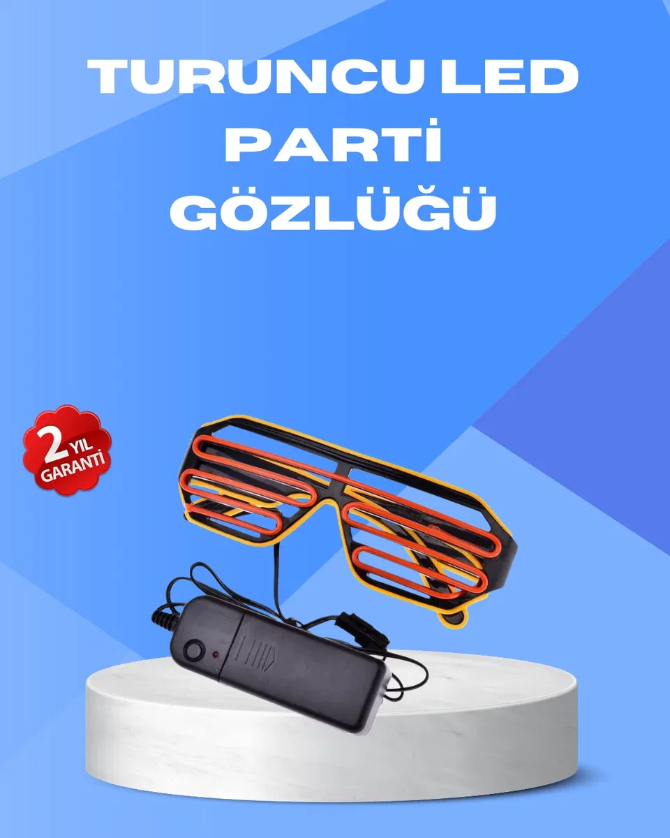 Gece Eğlencelerine Özel Renkli LED Işıklı Gözlük