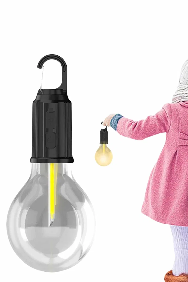 Şarjlı Aydınlatma Ampul Tasarımlı Ambians Işık Askılı Kamp Lambası görsel 4