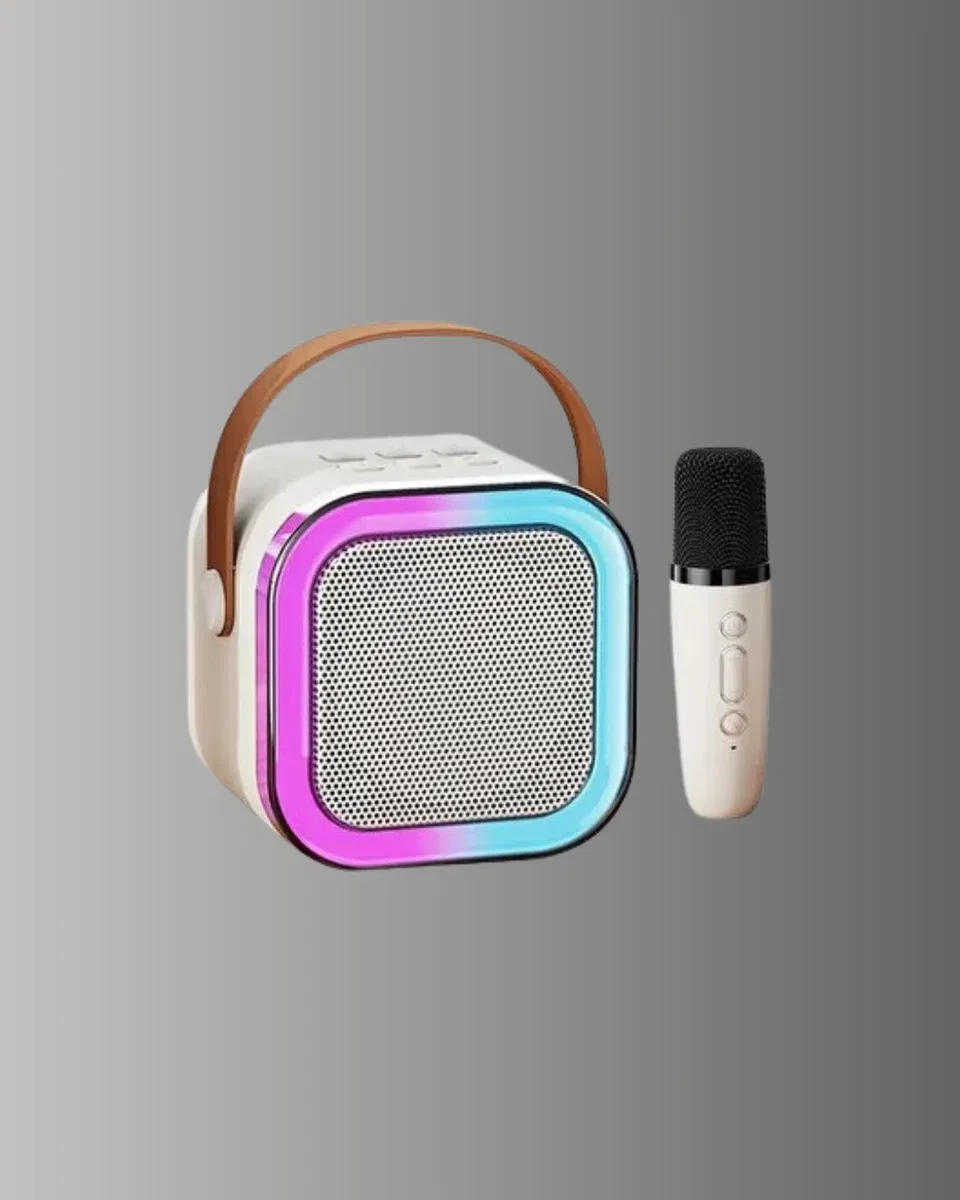 Bluetooth Karaoke Mikrofon ve Hoparlör Seti Taşınabilir görsel 2