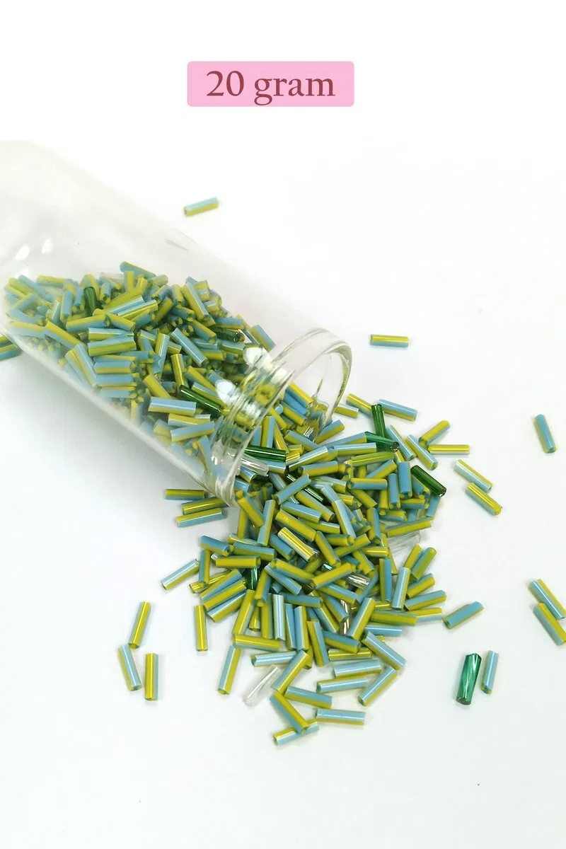 Uzun Boru Kesme Boncuk Çap 2mm Uzunluk 10 mm - 4 Renk - Toplam 80 Gram - BNC432 görsel 5