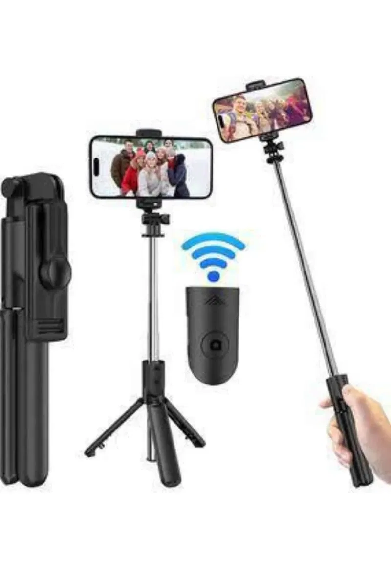 Cep Telefonu Tripod Standı Manyetik Selfie Sopa Bluetooth Uzaktan Kumandalı görsel 3