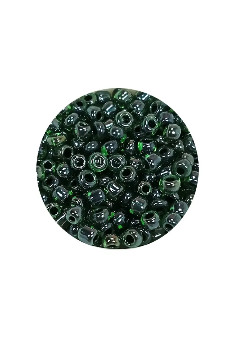 Dökme Cam Kum Boncuk (8/0) 3 mm - 60 Gram - Parlak Yeşil - BNC203 görsel 2