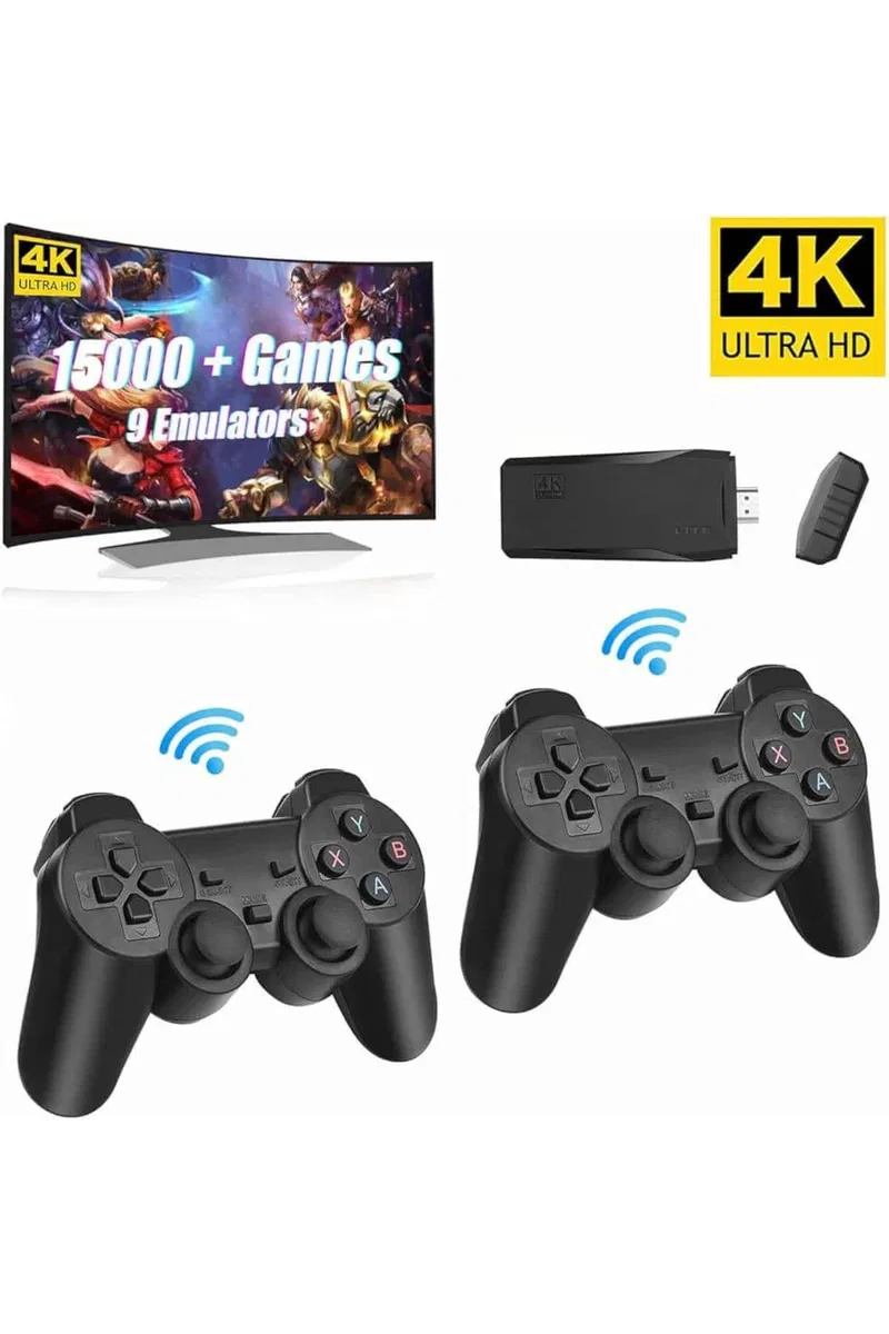 Retro Game Stick Çift Kol Kablosuz Atari Oyun Konsolu 2. 4g Uyumlu görsel 2